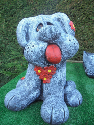Comical dog concrete garden - comical,