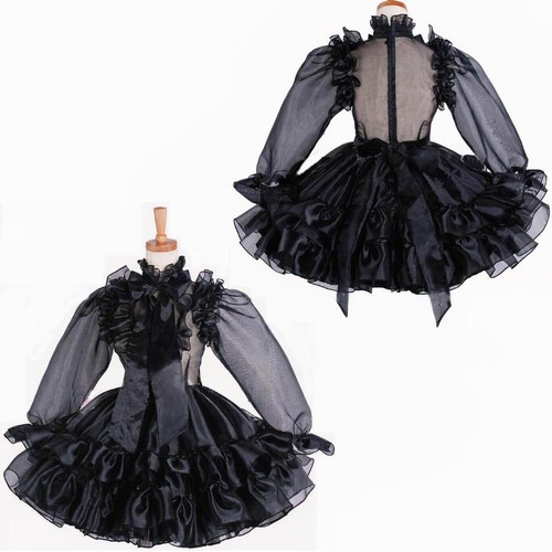Girl maid sissy lockable black - girl,