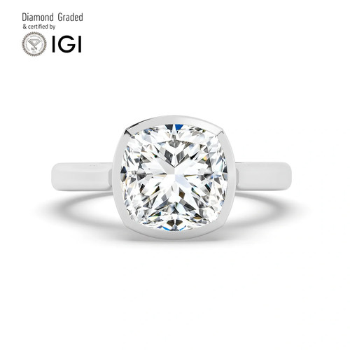 Cushion diamond engagement - cushion,