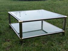 Vintage Mid Century Hollywood Style Glass Coffee Table