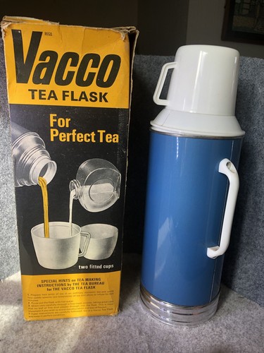 Vacco tea flask blue metal - blue,