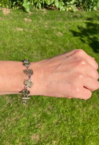 Moldavite and sterling silver - moldavite,
