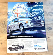 ALFA ROMEO 33 + 4WD ESTATE -  FRAMEABLE COLLECTIBLE ORIGINAL CLASSIC CAR ADVERT