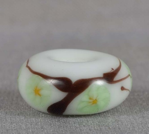 Japanese glass ojime tombodama - glass,