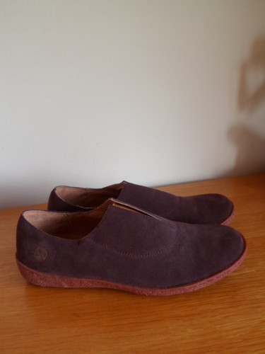 Ladies aubergine suede - aubergine,