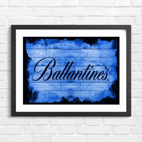Ballantines whiskey distressed - ballantines,