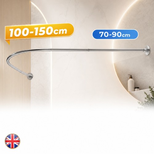 Shaped shower curtain rod - shaped,