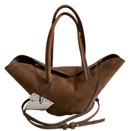 Zara suede mini brown tote - zara,