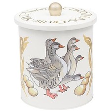 Emma Bridgewater 6 Geese a Laying Biscuit Barrel Christmas Tin EBX3964