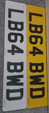 UK STANDARD NUMBER PLATES SET