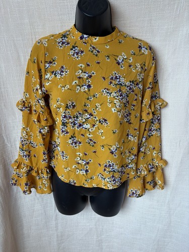 Mustard floral top size by - mustard,
