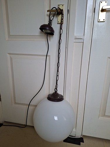 Large white glass - glass, globe