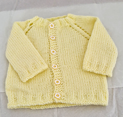 Hand knitted yellow wool - knitted,