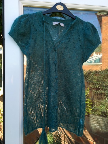 Zara blue green mohair - blue-green,