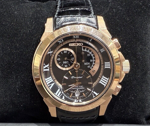 Seiko premier kinetic black - seiko, &