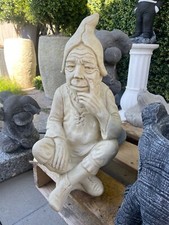 stone garden gnome 17 inches