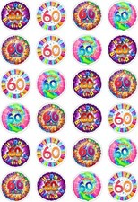 24 60th Birthday Cupcake Fairy