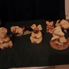 Piggin Pigs Collection Job Lot 6 X Figurines job lot D