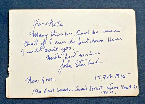 John steinbeck autograph note - steinbeck,