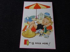 Artist Signed Mabel Lucie Attwell It Is Nice Here Comic Greetings Postcard - 107
