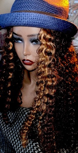 Long lace human hair - lace, blend