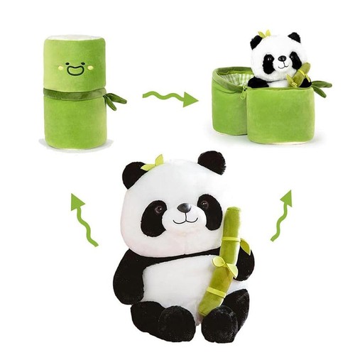 Panda plush toy inside - 2-in-1,