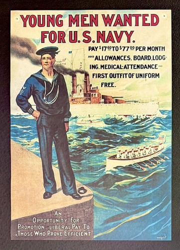 Vintage wwi navy recruiting - vintage,