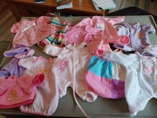 Bundle Of Smaller Baby Doll Clothes Dress Sleepsuits Jackets Hats