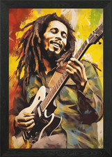 Bob Marley Playing Guitar
