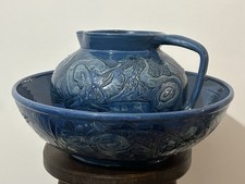 C H Brannam Devon Arts Crafts Pottery Jug Bowl Set Liberty Co Nouveau 