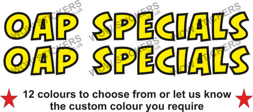 Oap specials stickers - x,