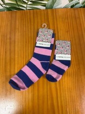 Katvig blue and pink striped socks size 24-26