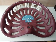 TRACTOR   IMPLEMENT   SEAT   VINTAGE  JONES REAPER 1222