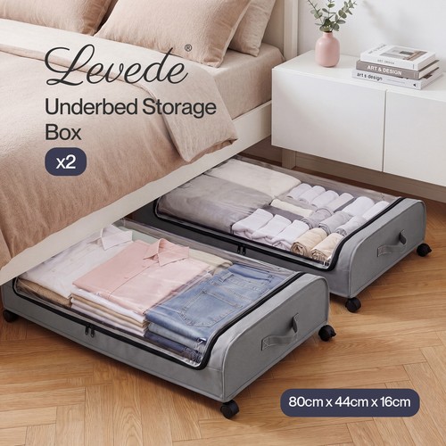 Levede under bed storage boxes - storage,