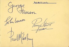 The Beatles autographs in the