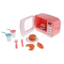 Mini Electric Microwave Oven Preschool Role Kitchen Cookware Playset Play