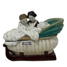 Antique ceramic ink well Desk