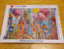 Heye Pink Trees, Charming Village Jigsaw Puzzle 1000 Pieces Complete