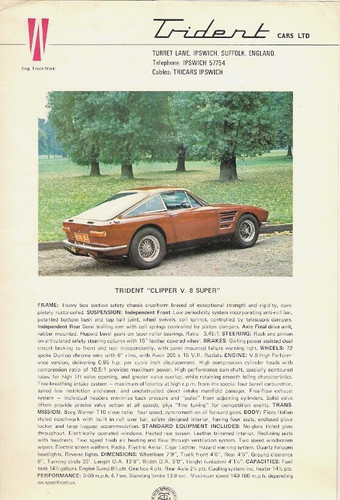 Trident clipper super c1970 - trident, v8