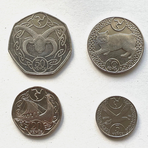 Isle man 20 50p - 5,, 10,