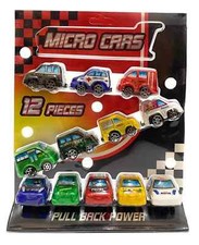 Pack Of 12 Micro Cars Pull