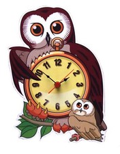 Child's Owl Clock - Owl Clocks