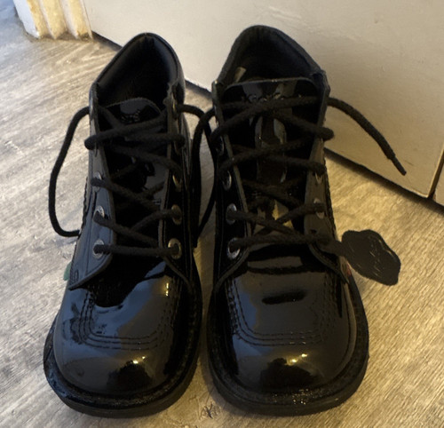 Kickers black patent - black, leather