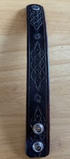 Hand Tooled Brown Leather Wide