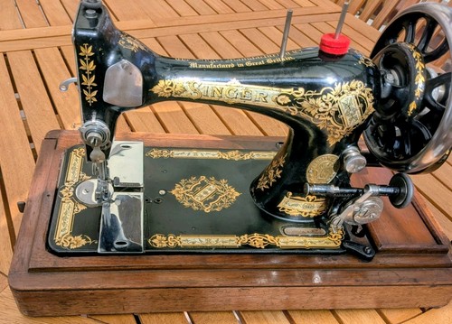 Antique singer hand crank - antique,