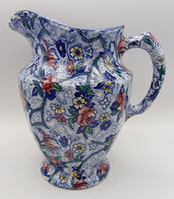 Maling Ringtons Pottery Blue Chintz Jug 18.8cm