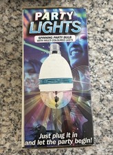 LED Spinning Party Light Bulb – Multi-Coloured Rotating Disco Lamp