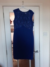 Stunning Linea Royal Blue Occasion Dress, Size 16, Vgc