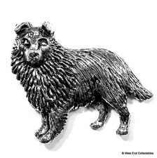 Sheltie dog pewter pin - dog, brooch