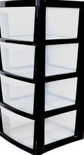 4  Large Plastic Drawer Tower